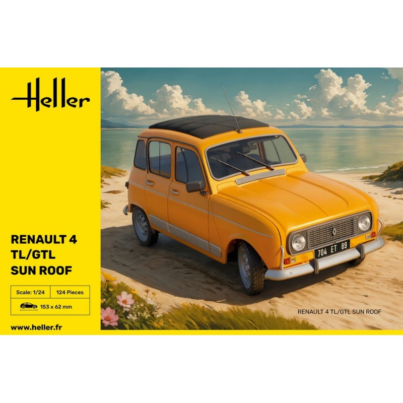 Acheter maquette voiture plastique Renault 4L 1/24 Heller HEL-56759 avec accessoires