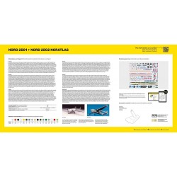Maquette avion 1/72, Noratlas , Heller Twin Set Nord 2501 + Nord 2502 "Noratlas", 3279510853742
