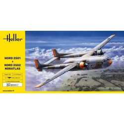 Maquette avion 1/72, Noratlas , Heller Twin Set Nord 2501 + Nord 2502 "Noratlas", 3279510853742