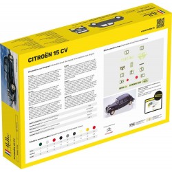 maquette Citroen 15 CV, maquette de voiture 1/24, maquette Heller, 3279510807639