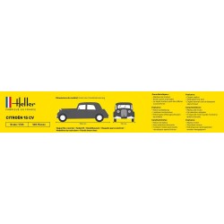 maquette Citroen 15 CV, maquette de voiture 1/24, maquette Heller, 3279510807639