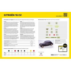maquette Citroen 15 CV, maquette de voiture 1/24, maquette Heller, 3279510807639