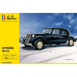 maquette Citroen 15 CV, maquette de voiture 1/24, maquette Heller, 3279510807639