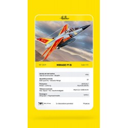 Maquette Avion 1/72 Heller, Mirage F1, Starter Kit avec peinture, colle, pinceau, 3279510353198
