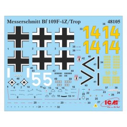 Maquette avion ICM 1/48 Messerschmitt Bf 109F-4Z/Trop 4823044402274