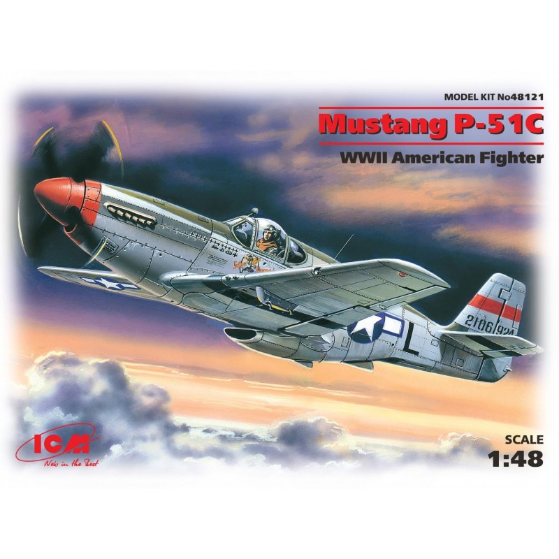 Maquette Mustang P-51C au 1/48 , maquette ICM, 4823044400577