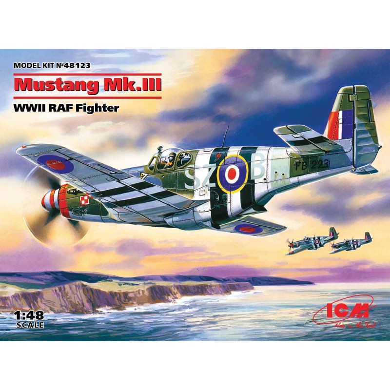 maquette ICM 1/48 Mustang Mk.III RAF Fighter, 4823044400546