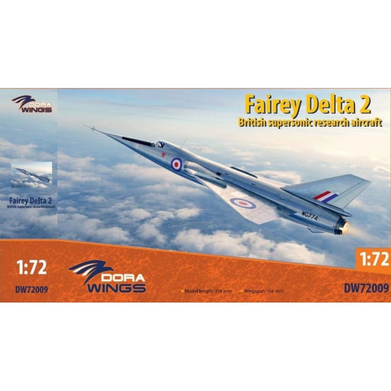 Maquette avion Dora Wing, maquette 1/72 Fairey Delta FD.2