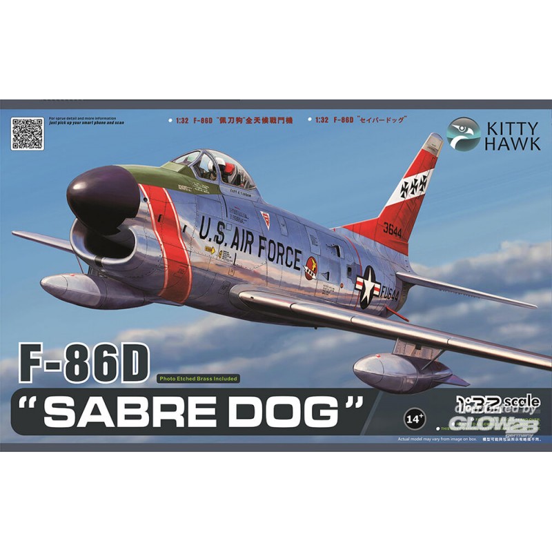 Maquette KittyHawk Models  1/32, maquette F-86D Sabre Dog, 6978736090043