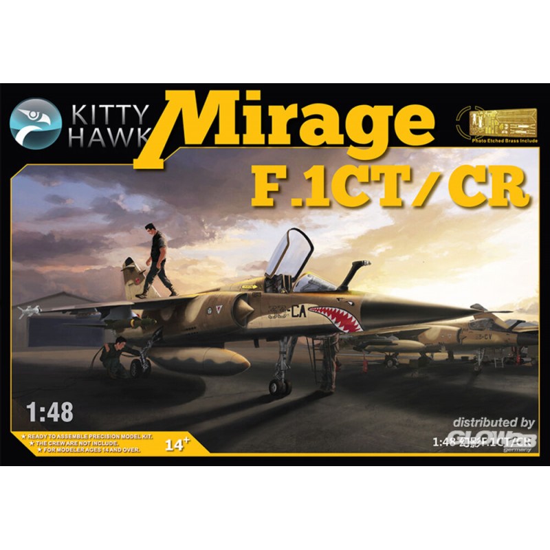 Maquette Mirage F.1CT/CR 1/48, Maquette Kitty Hawk Models, EAN 6978736090265