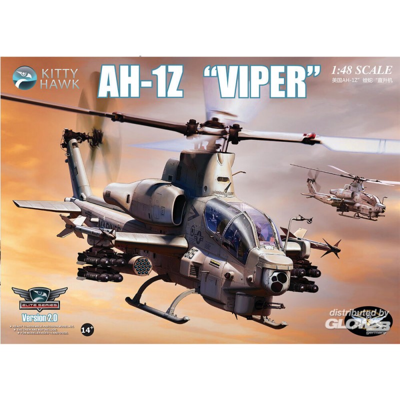 Maquette Kitty Hawk Models 1-48, maquette Hélico AH-1Z   Viper, EAN 6978736090333