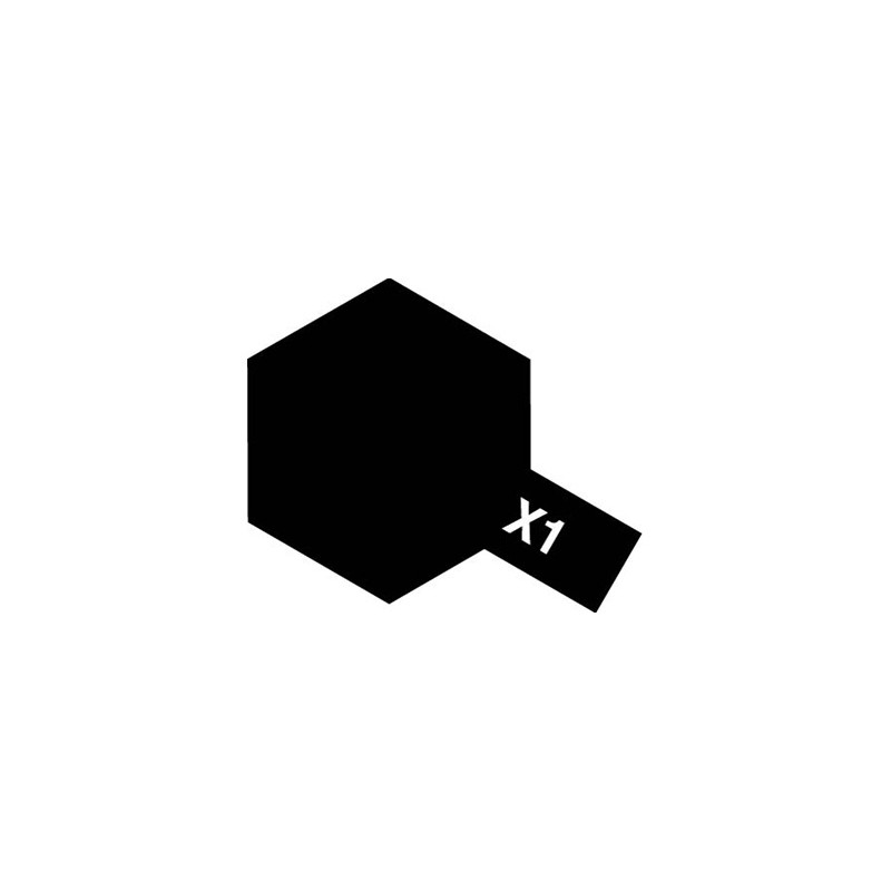 Peinture Acrylique 10 ml Tamiya, ref X1 peinture couleur Noir