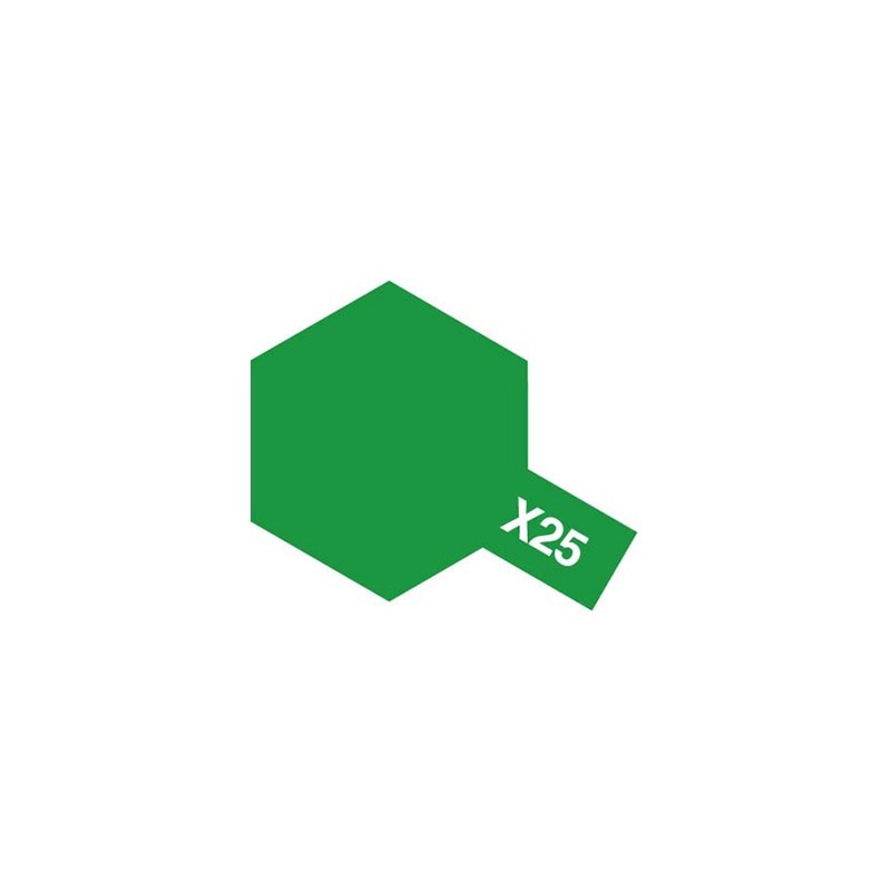 Peinture Acrylique 10 ml Tamiya, ref X25 peinture couleur Vert Transparent