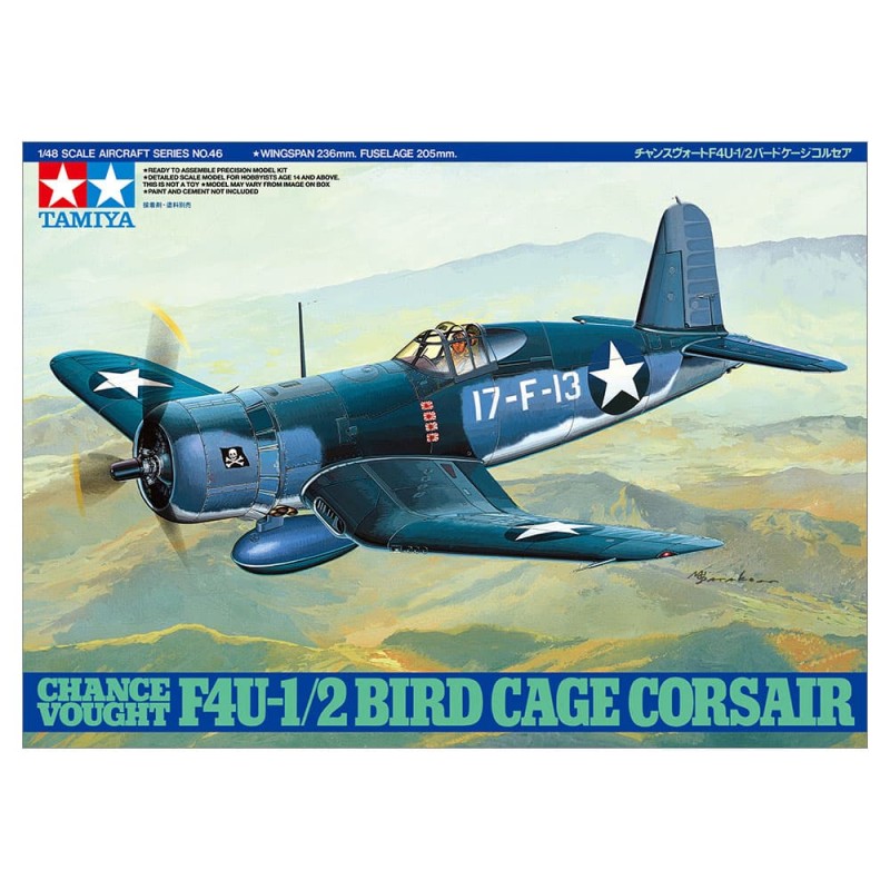Maquette Avion Tamiya 1/48, Corsair F4U-1/2, ref 61046