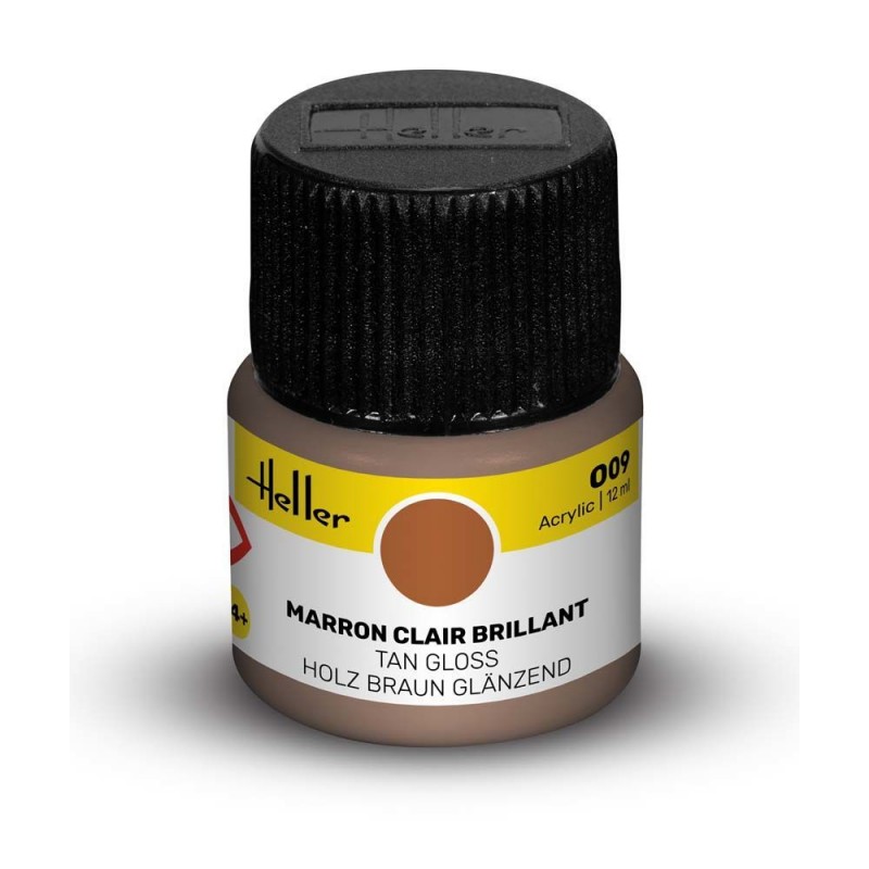 Peinture Acrylique Heller, Ref 009  Couleur marron clair brillant, ean 3279510090093