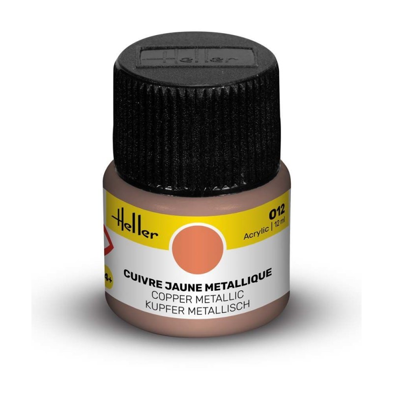 Peinture Acrylique Heller, Ref 012  Couleur cuivre jaune, 3279510090123
