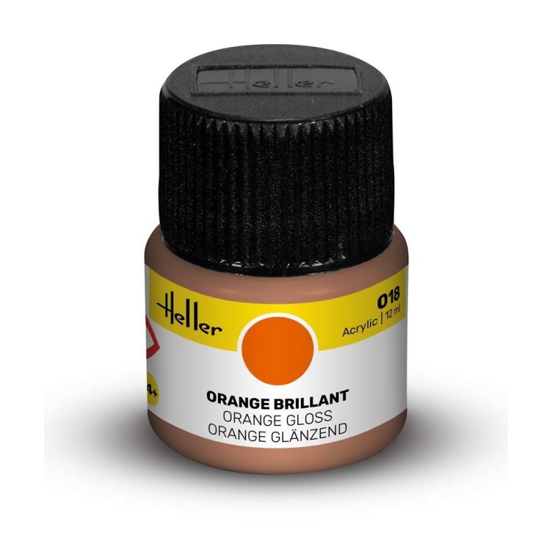 Peinture Acrylique Heller, Ref 018  Couleur Orange, ean 3279510090185