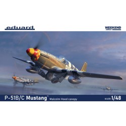 Maquette Avion 1/72 Eduard, P-51B MALCOLM HOOD, Weekend Edition