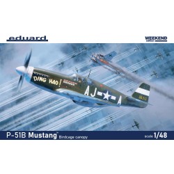 Maquette Avion Eduard 1/48 – P-51B/C Mustang Birdcage Canopy Weekend Edition – Réf. 84209 box art EAN 8591437605408