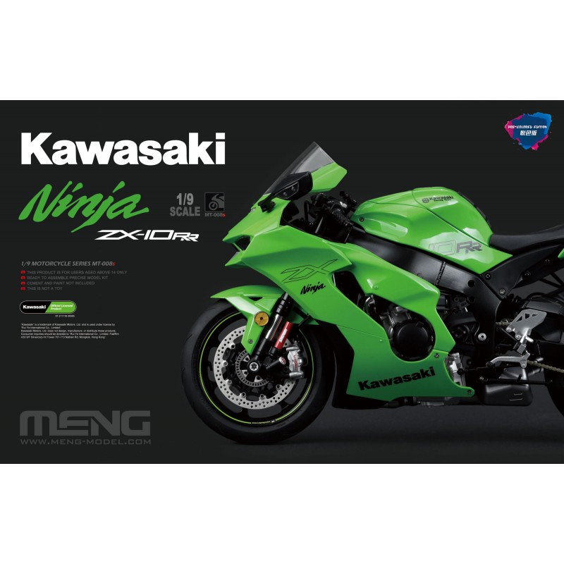 Maquette Moto MENG 1/9 – Kawasaki Ninja ZX-10RR pré-peinte – MT-008S