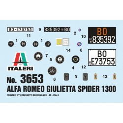 Maquette voiture Italeri 1/24 Alfa Romeo Giulietta Spider 1300 – 3653