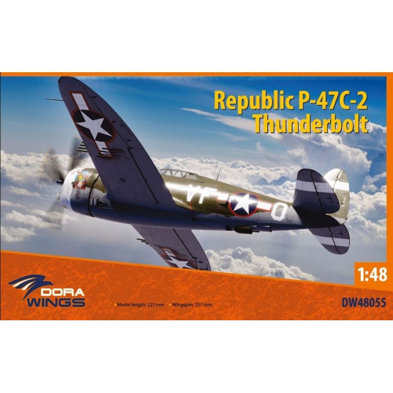 Maquette avion Republic P-47C-2 Thunderbolt 1/48 – Dora Wings DW48055