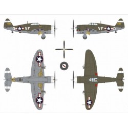 Maquette avion Republic P-47C-2 Thunderbolt 1/48 – Dora Wings DW48055