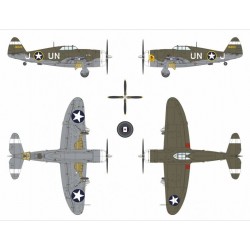 Maquette avion Republic P-47C-2 Thunderbolt 1/48 – Dora Wings DW48055