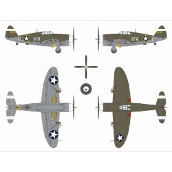 Maquette avion Republic P-47C-2 Thunderbolt 1/48 – Dora Wings DW48055