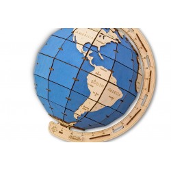 Eco Wood Art Maquette en bois, globe terrestre, Eco Wood Art Puzzles 3d en bois
