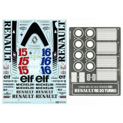 Renault RE-20 Turbo Tamiya 1/12 – 12033, maquette hyper détaillée de la Renaut de Formule 1